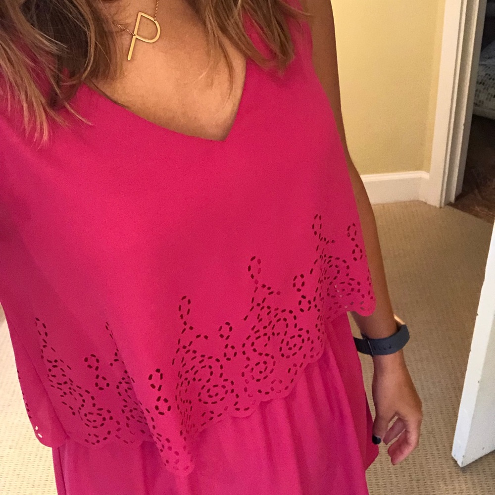 Pink mini dress
